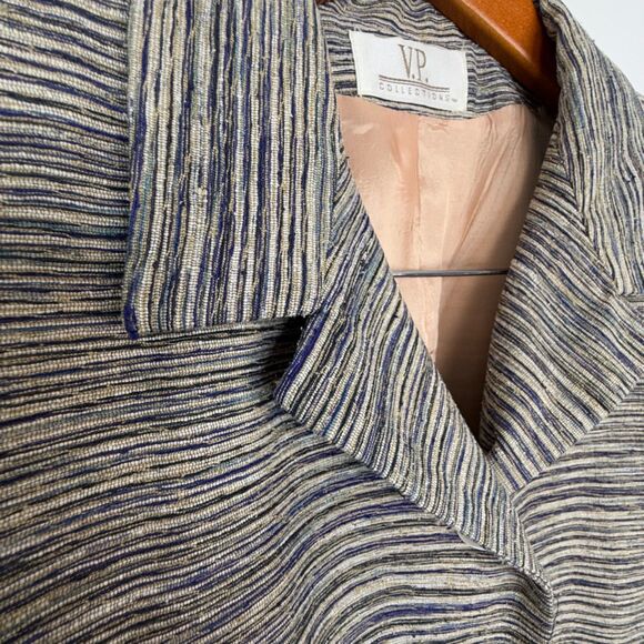 Vintage Handwoven Silk Blazer Jacket | Made in USA, Women’s Large - Picture 10 of 11